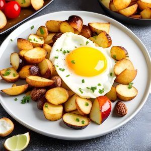 Huevo frito con patatas